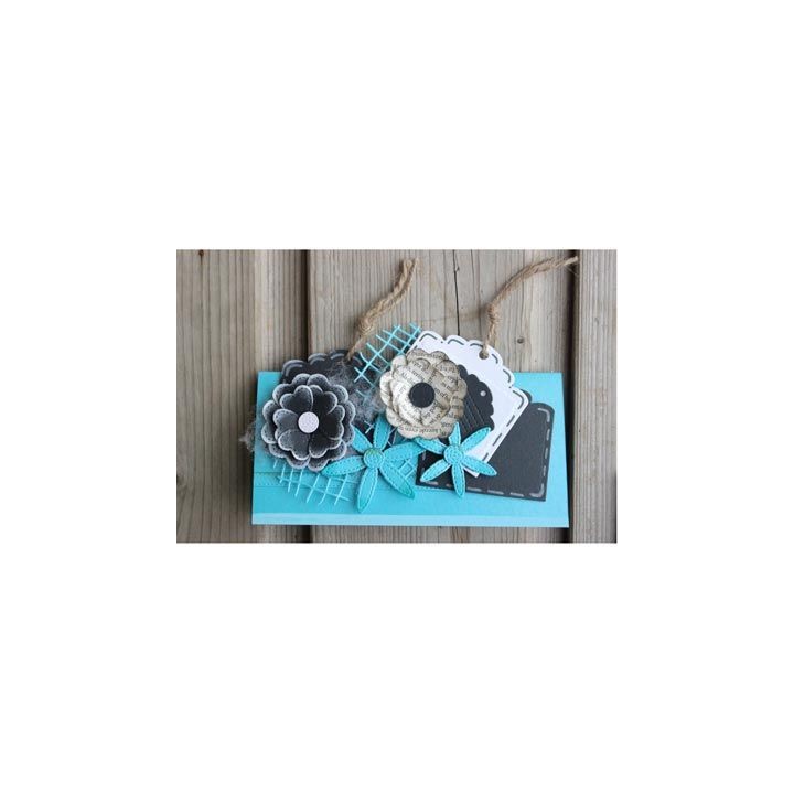 (6002/0596)Cutting & Embossing stencil Mery's flowers pointed (5