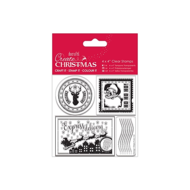 (PMA907244)4x4" Clear Stamp - Postage Marks
