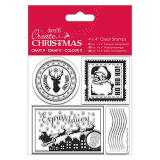 (PMA907244)4x4" Clear Stamp - Postage Marks