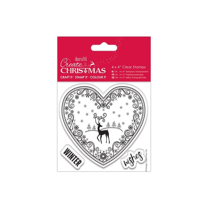 (PMA907245)4x4" Clear Stamp - Filgree Scene
