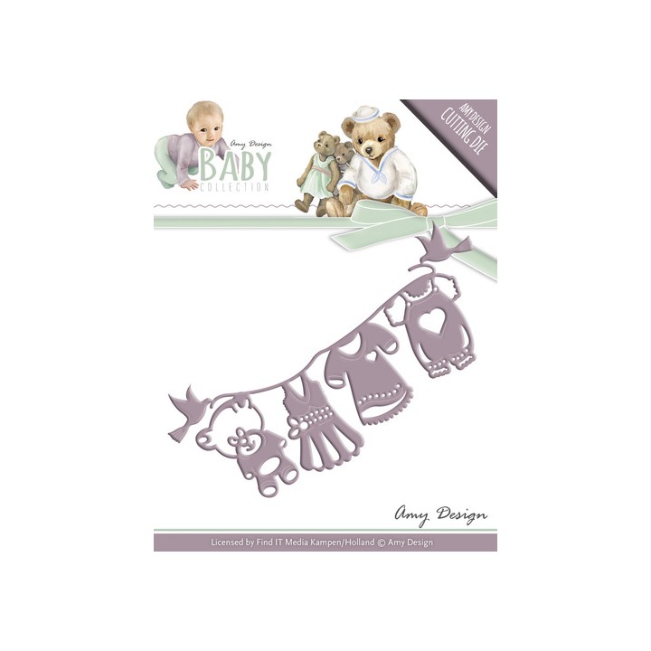 (ADD10053)Die - Amy Design - Baby Collection - Clothes line