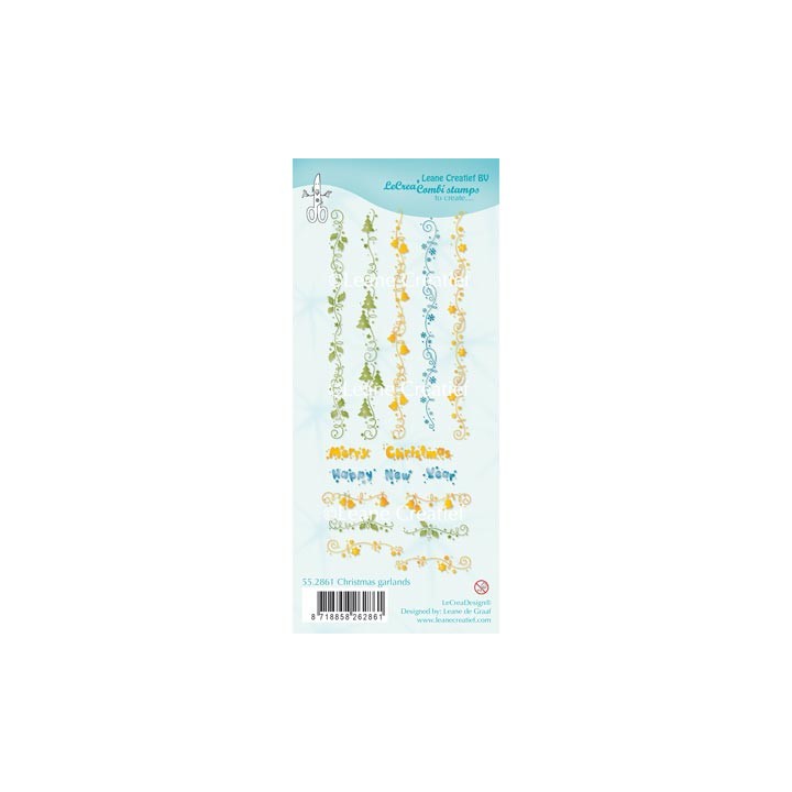 (55.2861)Clear stamp Christmas Garlands