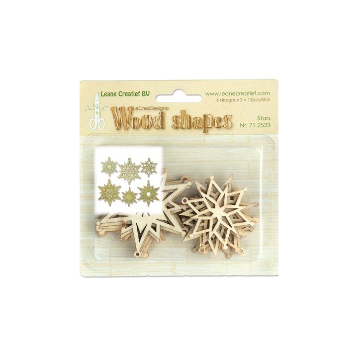 (71.2533)Leane Creatief Wood Shapes Stars