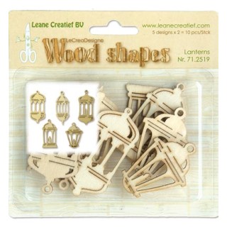 (71.2519)Leane Creatief Wood Shapes Lanterns