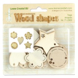 (71.2502)Leane Creatief Wood Shapes Tag shapes