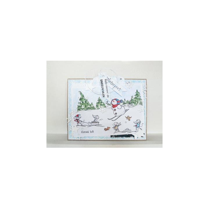 (HT1611)Clear Stamp Border - snow