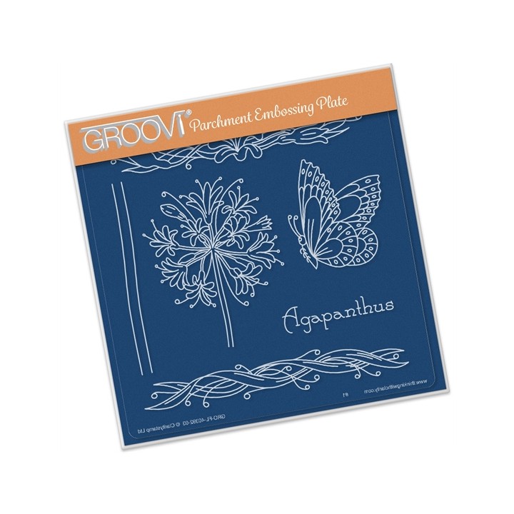 (GRO-FL-40392-03)Groovi Plate A5 Jayne's Agapanthus