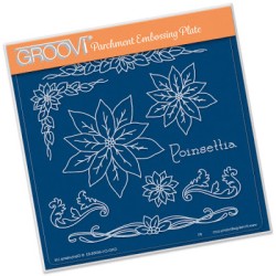 (GRO-FL-40388-03)Groovi Plate A5 Jayne's Poinsettia