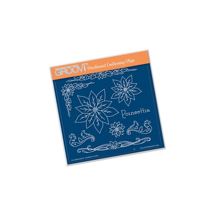 (GRO-FL-40388-03)Groovi Plate A5 Jayne's Poinsettia