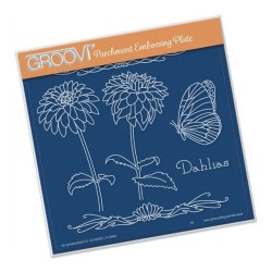 (GRO-FL-40390-03)Groovi Plate A5 Jayne's Dahlias