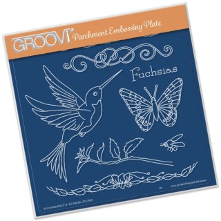 (GRO-FL-40394-03)Groovi Plate A5 Jayne's Fuchsias