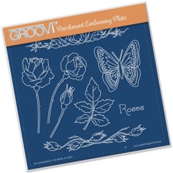 (GRO-FL-40396-03)Groovi Plate A5 Jayne's Roses