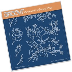 (GRO-FL-40395-03)Groovi Plate A5 Jayne's Roses