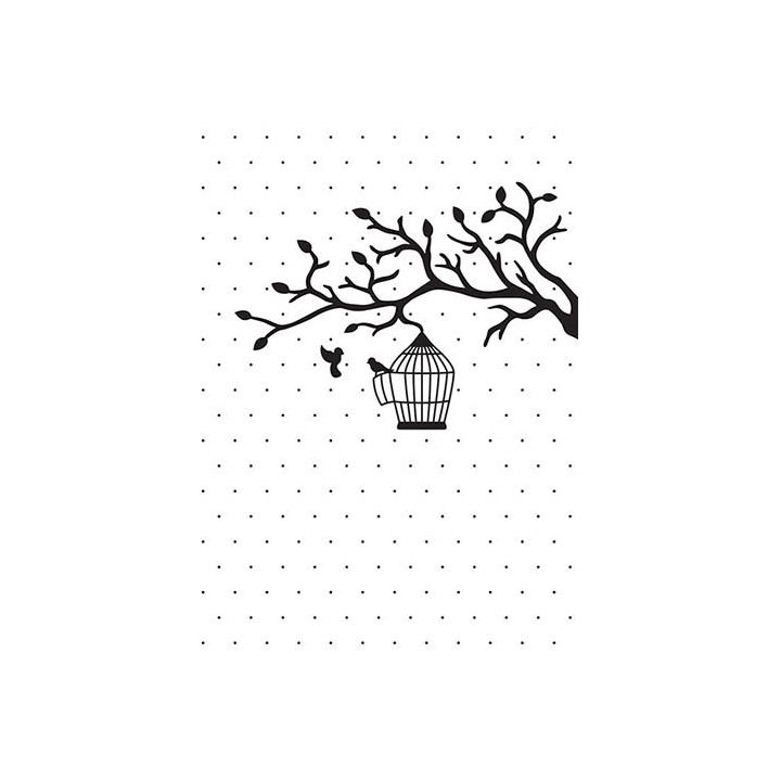 (VINF005)Nellie's Choice Embossing folder Bird love