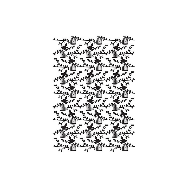 (VINF006)Nellie's Choice Embossing folder Bird pattern