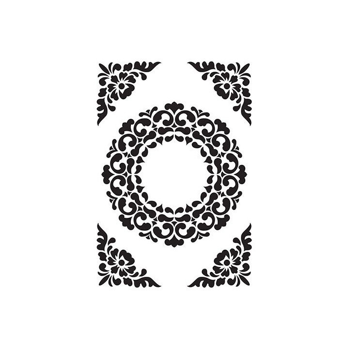 (VINF007)Nellie's Choice Embossing folder Ornament Frame