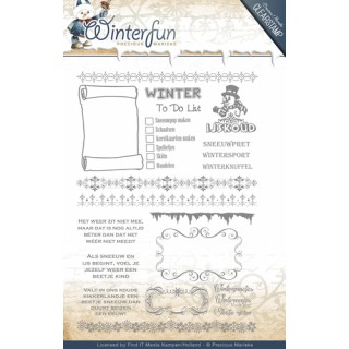 Clearstamp - Precious Marieke - Winterfun - Tekst