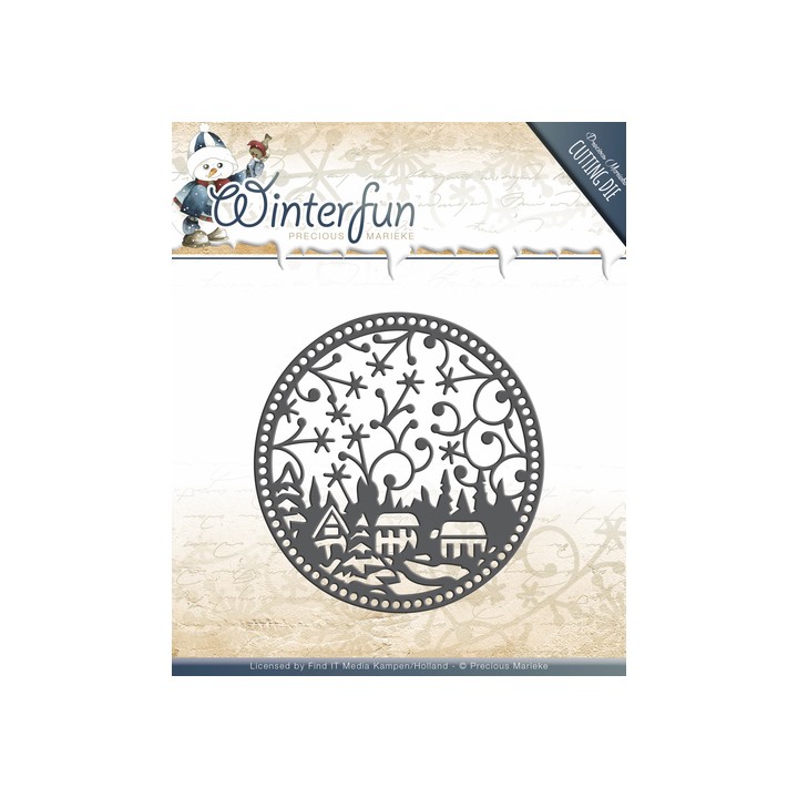 (PM10079)Die - Precious Marieke - Winterfun - Ornament