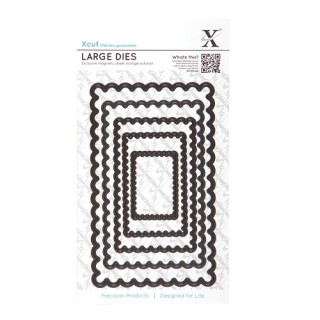 (XCU503405)Nesting Dies (5pcs) - Scalloped Rectangle (Large)