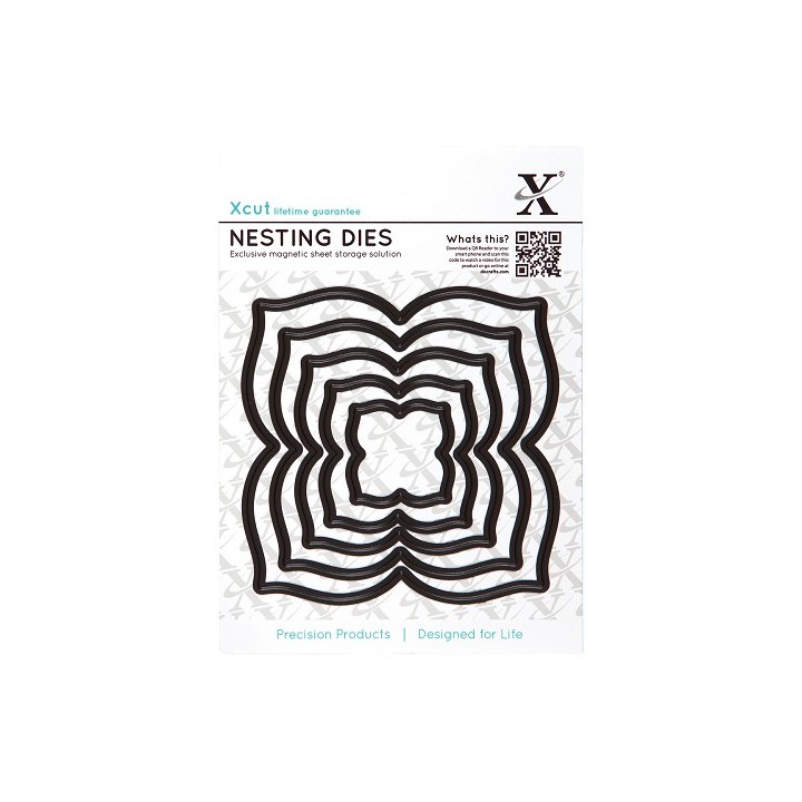 (XCU503413)Nesting Dies (5pcs) - Four Petal
