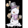 (RS12)C.C. Designs Stamp Rustic Sugar Snowman with Squirrel