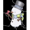 (RS11)C.C. Designs Stamp Rustic Sugar Snowman with Robin