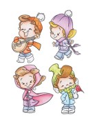 (RB1134)C.C. Designs Stamp clear Roberto's Rasclas Snowies