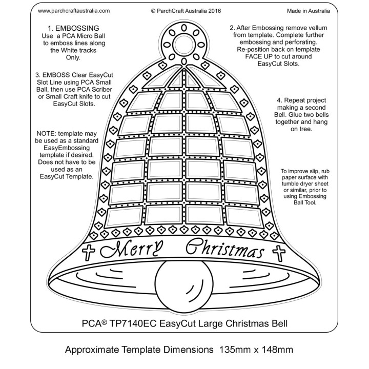 (TP7140EC)PCA® EasyCut Large Christmas Bell