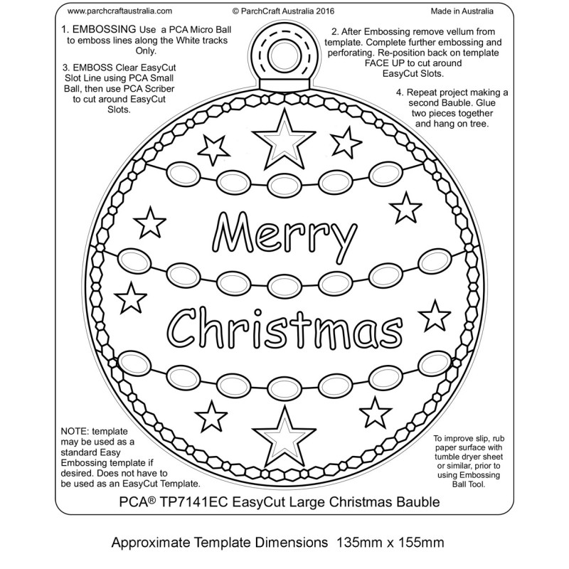 (TP7141EC)PCA® EasyCut Large Christmas Bauble