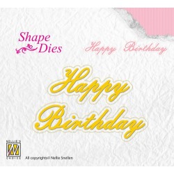 (SD095)Nellies Choice Shape Die - Happy Birthday