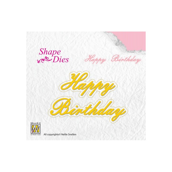 (SD095)Nellies Choice Shape Die - Happy Birthday