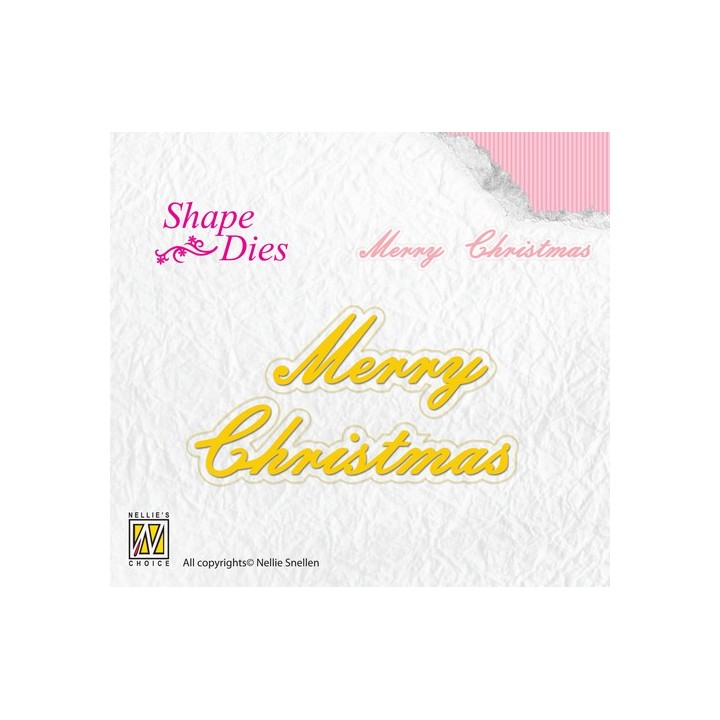 (SD096)Nellies Choice Shape Die - Merry Christmas