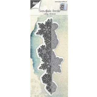 (6002/0690)Cutting & Embossing stencil Snowflakes border