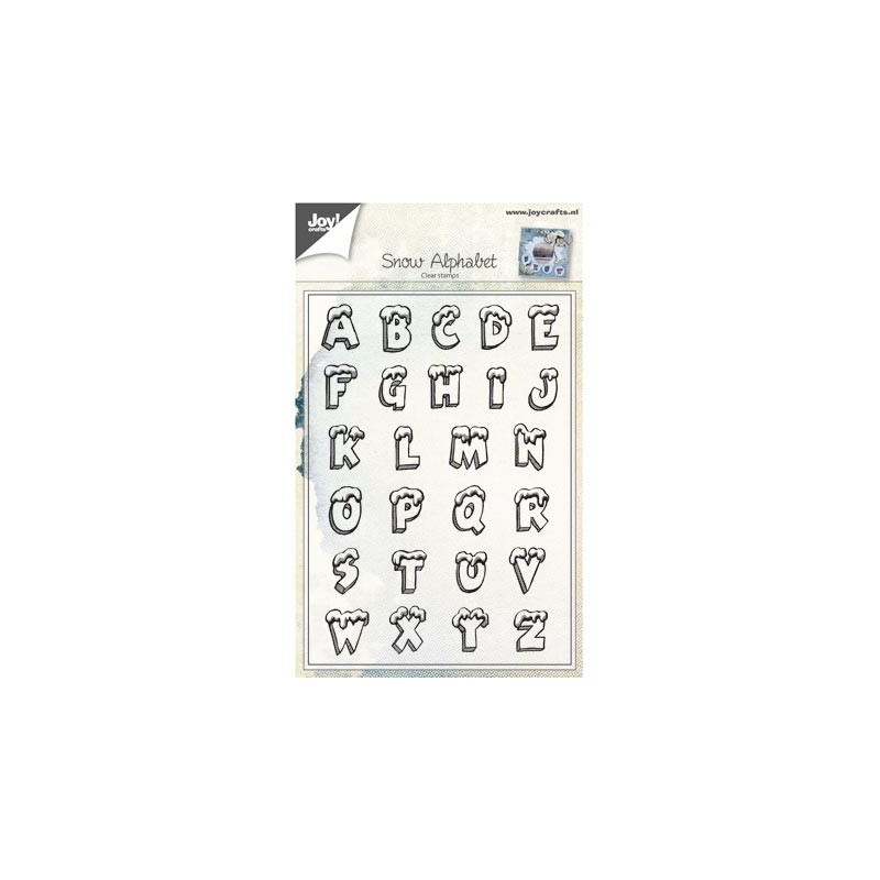 (6410/0439)Clear stamp Snow alphabet