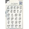 (6410/0439)Clear stamp Snow alphabet