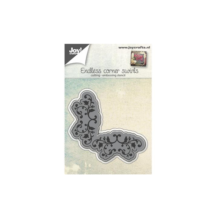 (6002/0651)Cutting & Embossing stencil Endless corner swirls