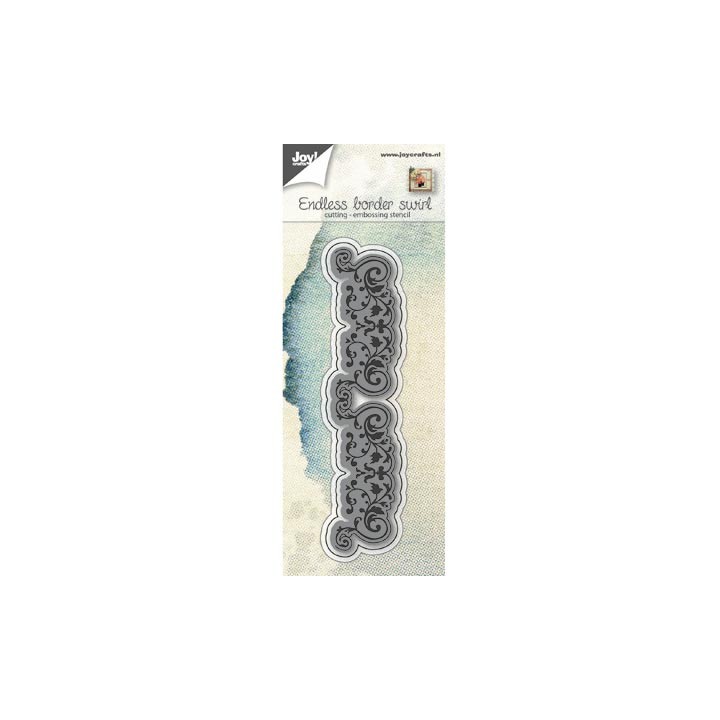 (6002/0650)Cutting & Embossing stencil Endless border swirls