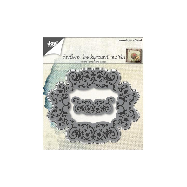 (6002/0649)Cutting & Embossing stencil Endless background swirls