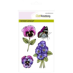 (1248)CraftEmotions clearstamps A6 - violettes 2 Sweet Violets