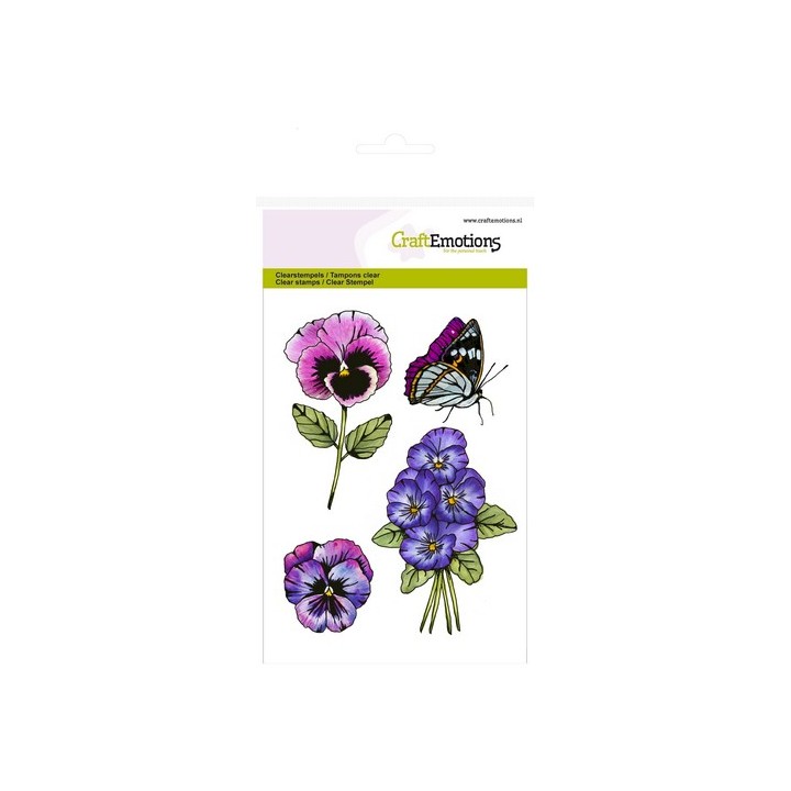 (1248)CraftEmotions clearstamps A6 - violettes 2 Sweet Violets