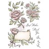 (AS004)Wild Rose Studio`s A5 stamp set Antique Roses