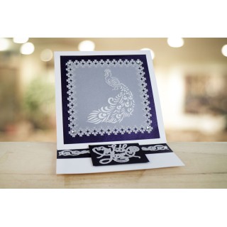 (PLG016)Parchment Lace Parchment Grid 16 Feathers