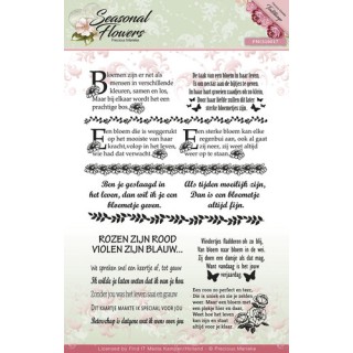 (PMCS10017)Clearstamp - Precious Marieke - Seasonal Flowers - Te