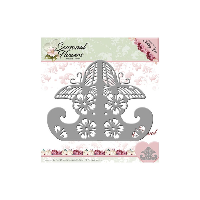(PM10083)Die - Precious Marieke - Seasonal Flowers - Card Stand