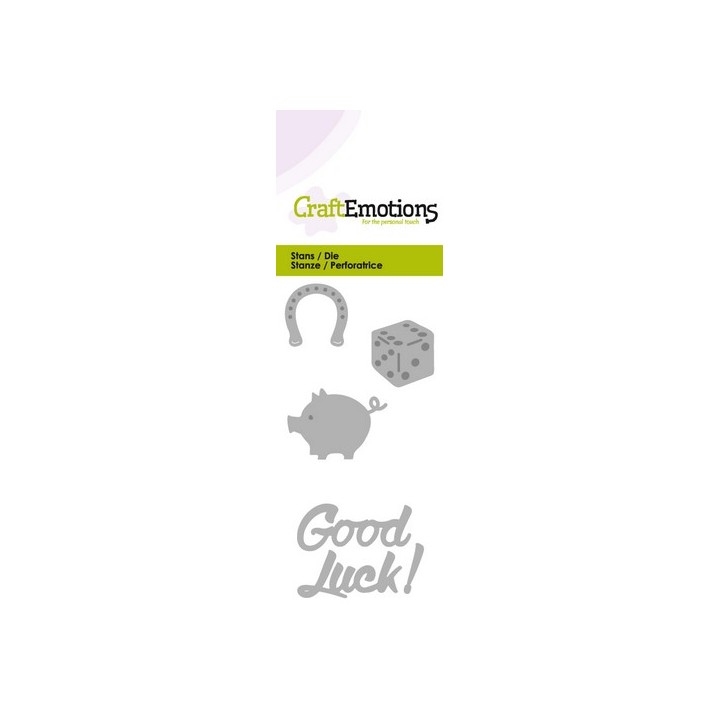 (115633/0170)CraftEmotions Die - Good Luck!