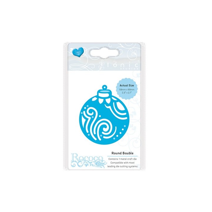 (1395E)Tonic Studios Die - Rococo petite - round bauble