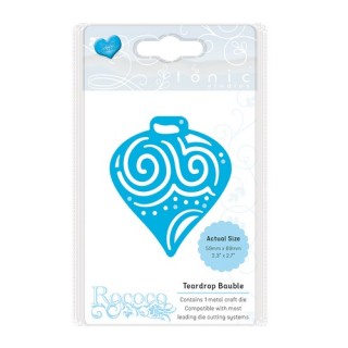 (1396E)Tonic Studios Die - Rococo petite - teardrop bauble
