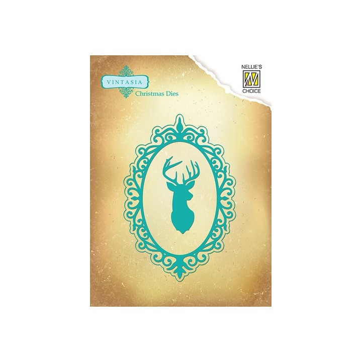 (VIND043)Nellie's Choice Vintasia Dies Reindeer frame