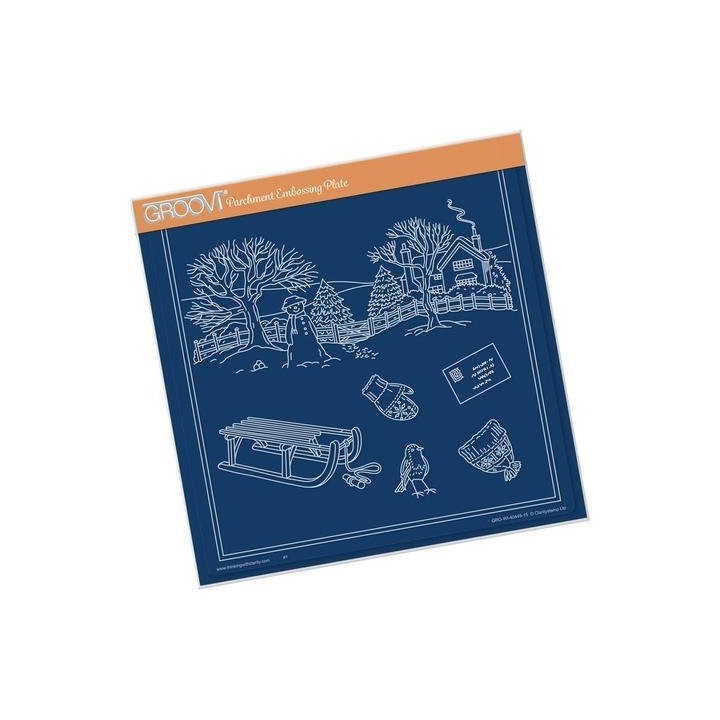 (GRO-WI-40449-15)Groovi Jayne Nestorenko Winter Scene Sled