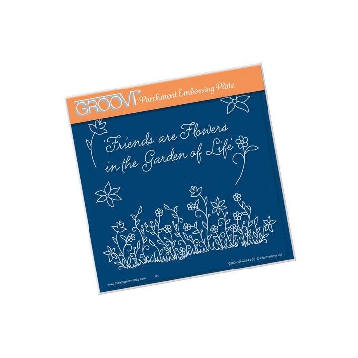 (GRO-FL-40443-03)Groovi Plate A5 Floral Grasses